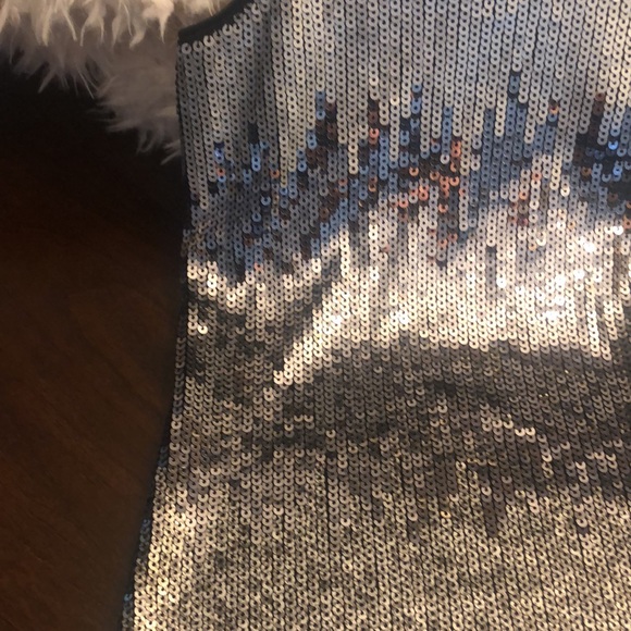 Silver Sequined Slip Dress by Express - Picture 4 of 15